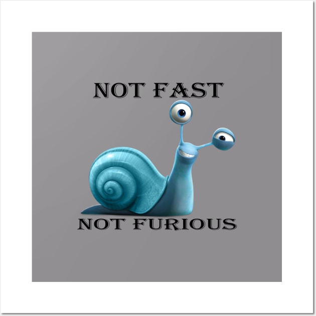 Blue snail. Not fast. Not angry. Wall Art by Al-Masry store